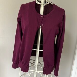 Time tru purple cardigan